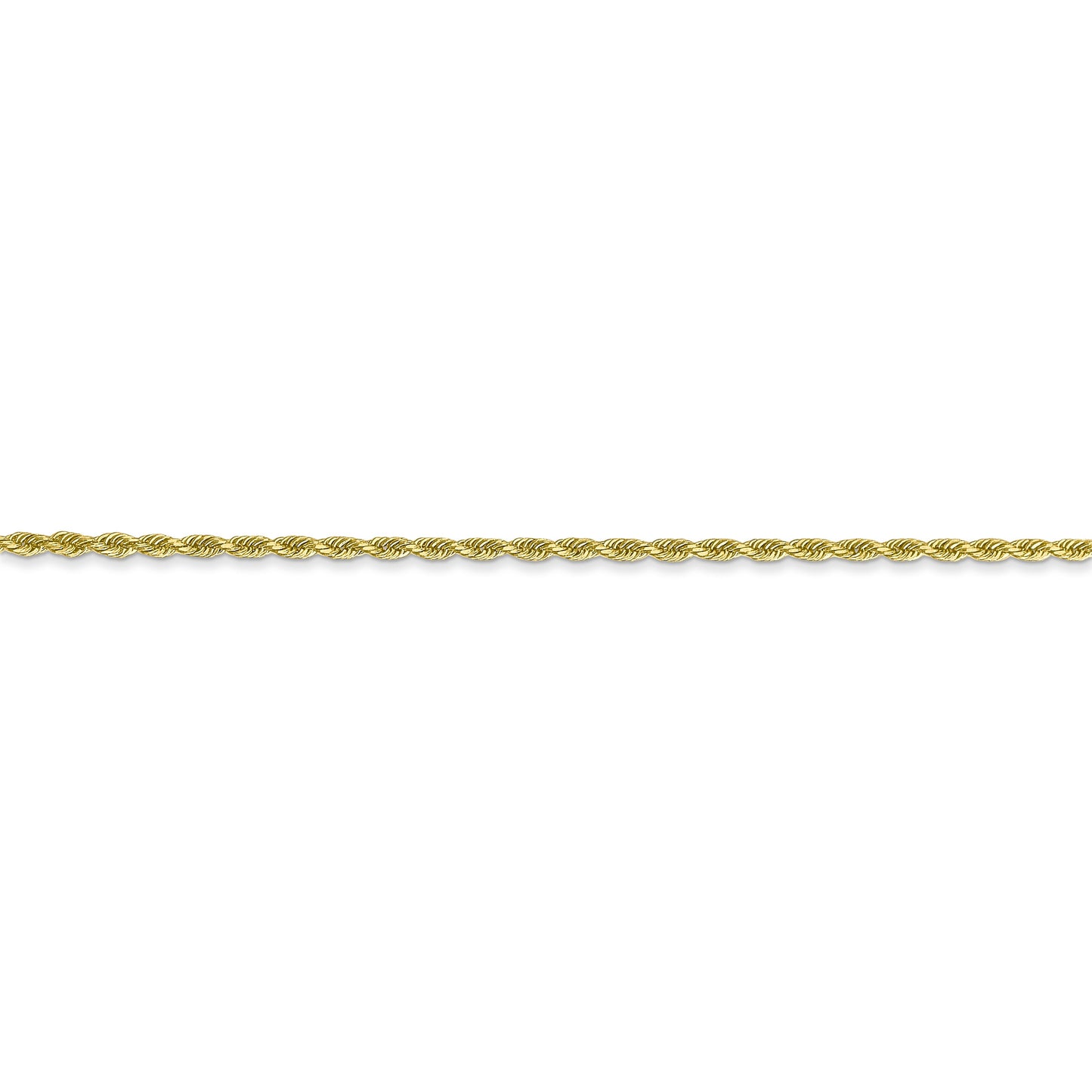 10k 1.5mm Diamond-cut Rope Chain