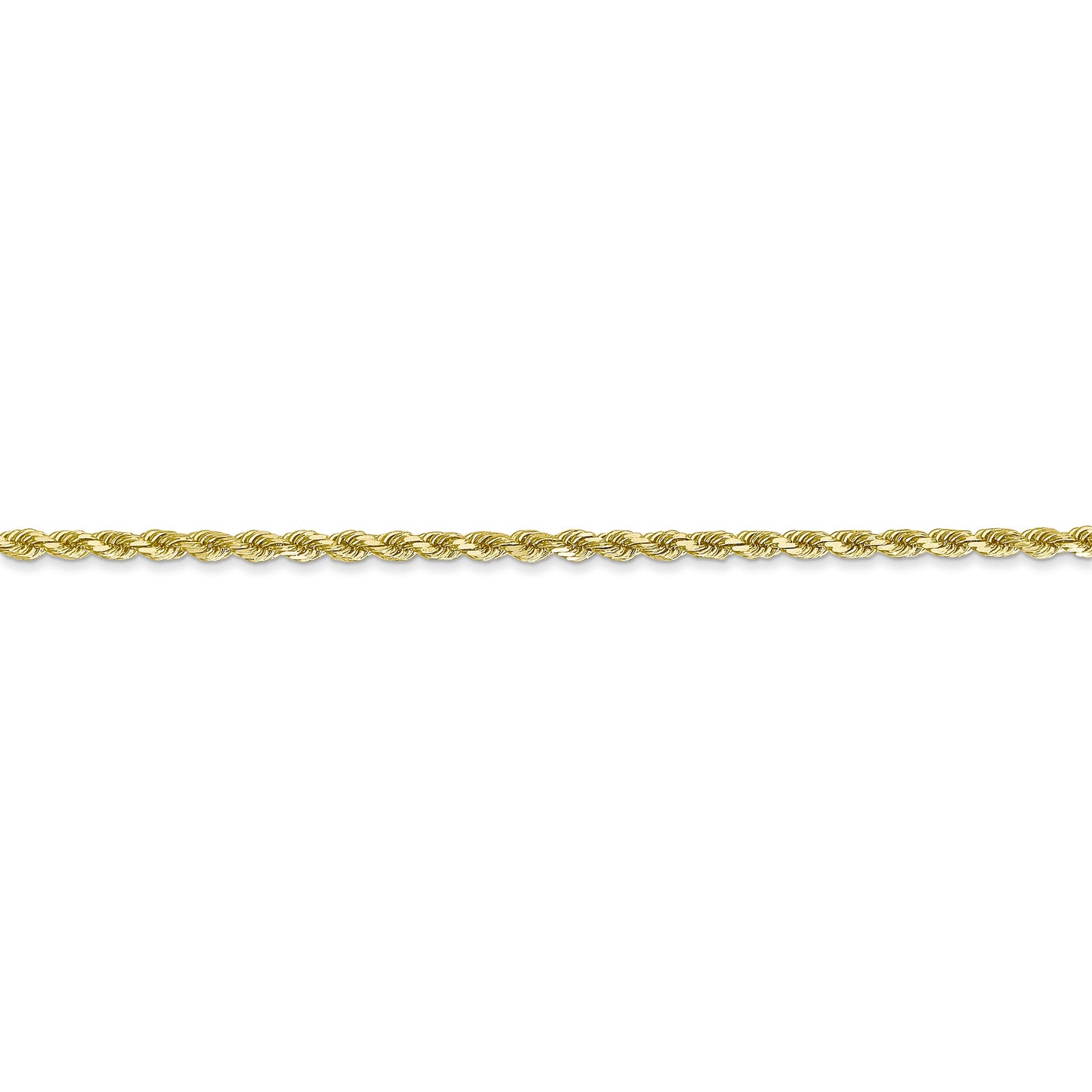 10k 2mm Diamond-cut Rope Chain