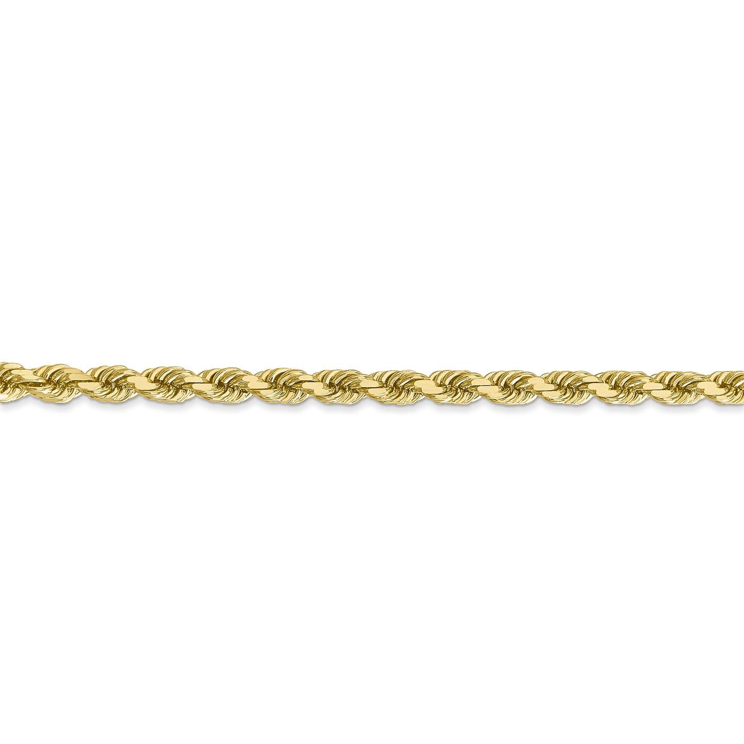 10k 4mm Diamond-cut Rope Chain