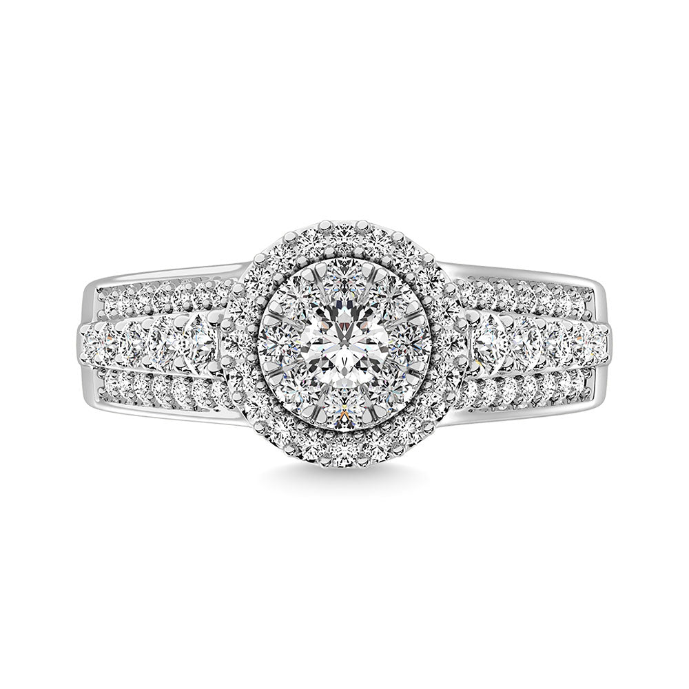 Diamond 1 Ct.Tw. Engagement Ring in 14K White Gold