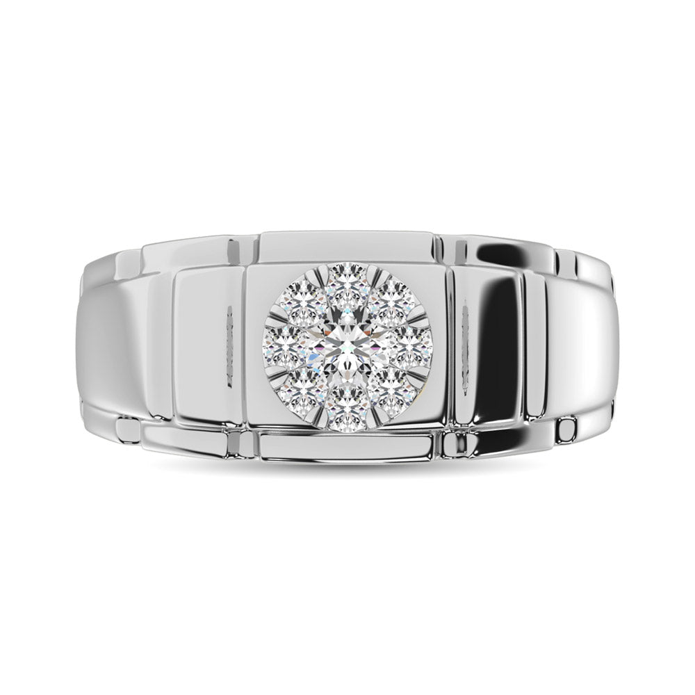 Diamond 1/2 Ct.Tw. Men?s Fashion Ring in 14K White Gold