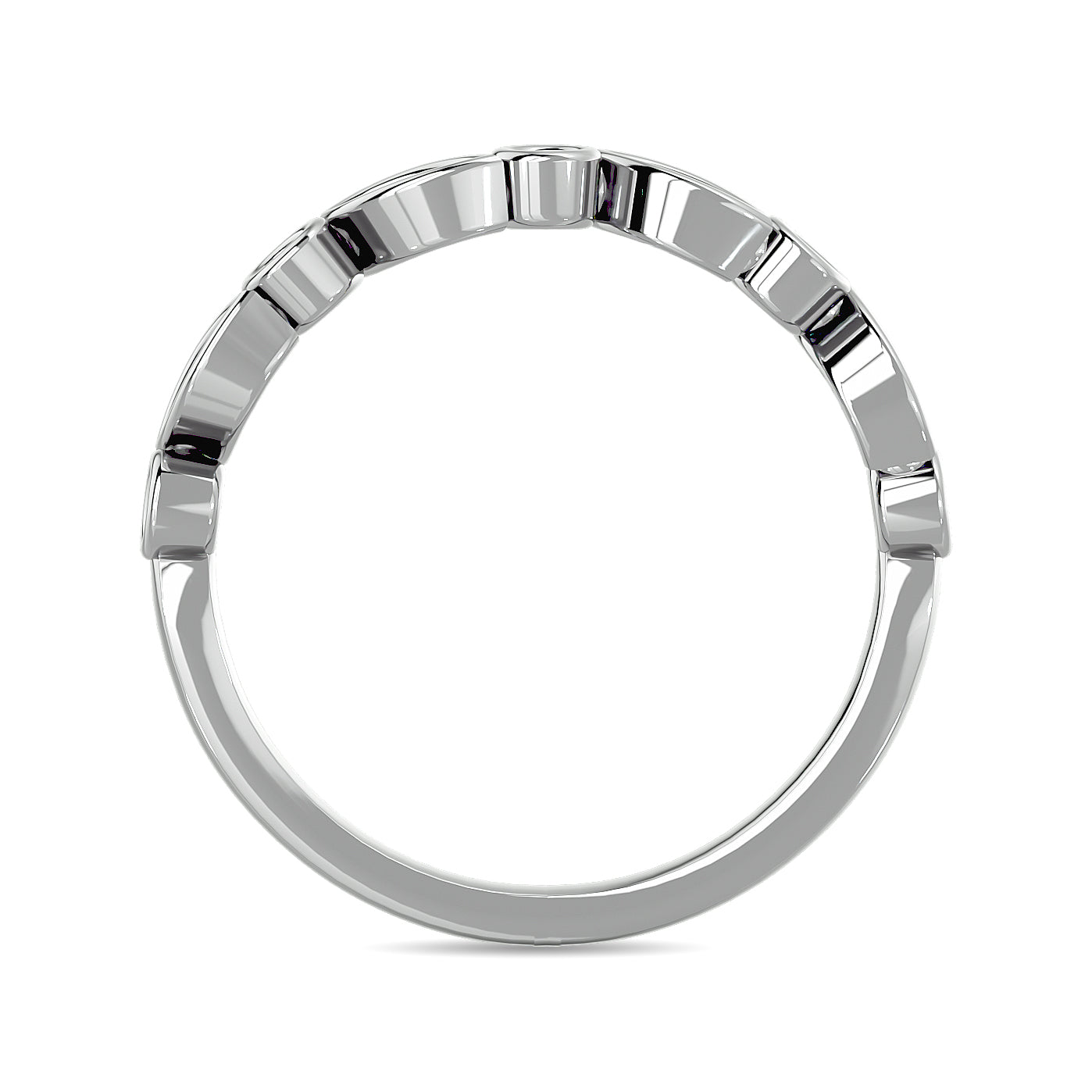 Diamond 1/6 Ct.tw Ladies Band in 14K White Gold