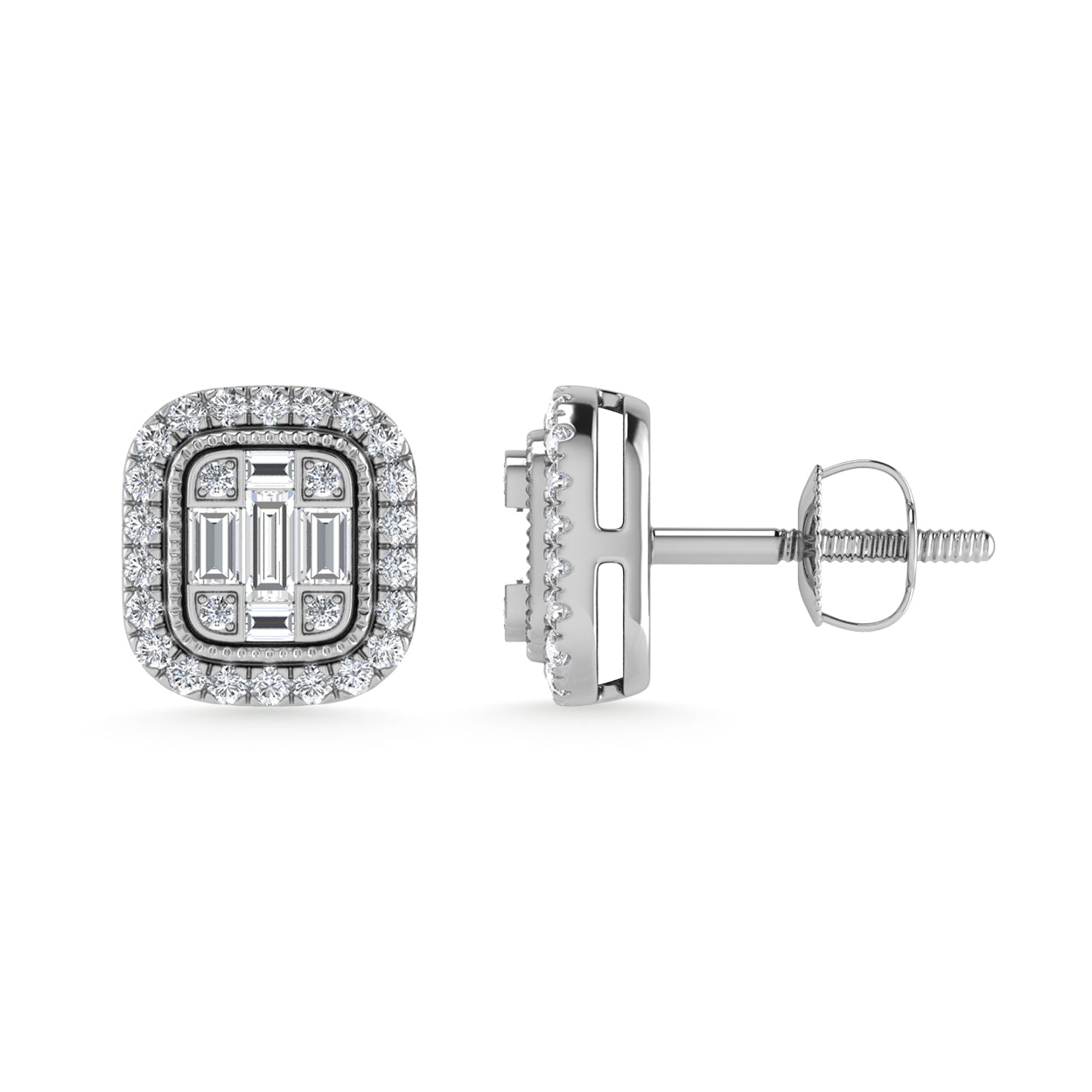 Diamond 3/8 Ct.Tw. Fashion Earrings in 10K White Gold
