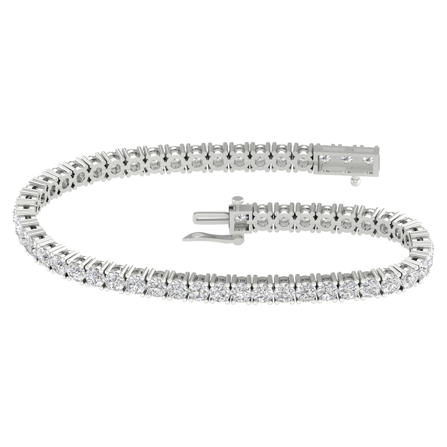 14K 3.00CT Certified Lab Grown Diamond Bracelet ( IGI Certified )