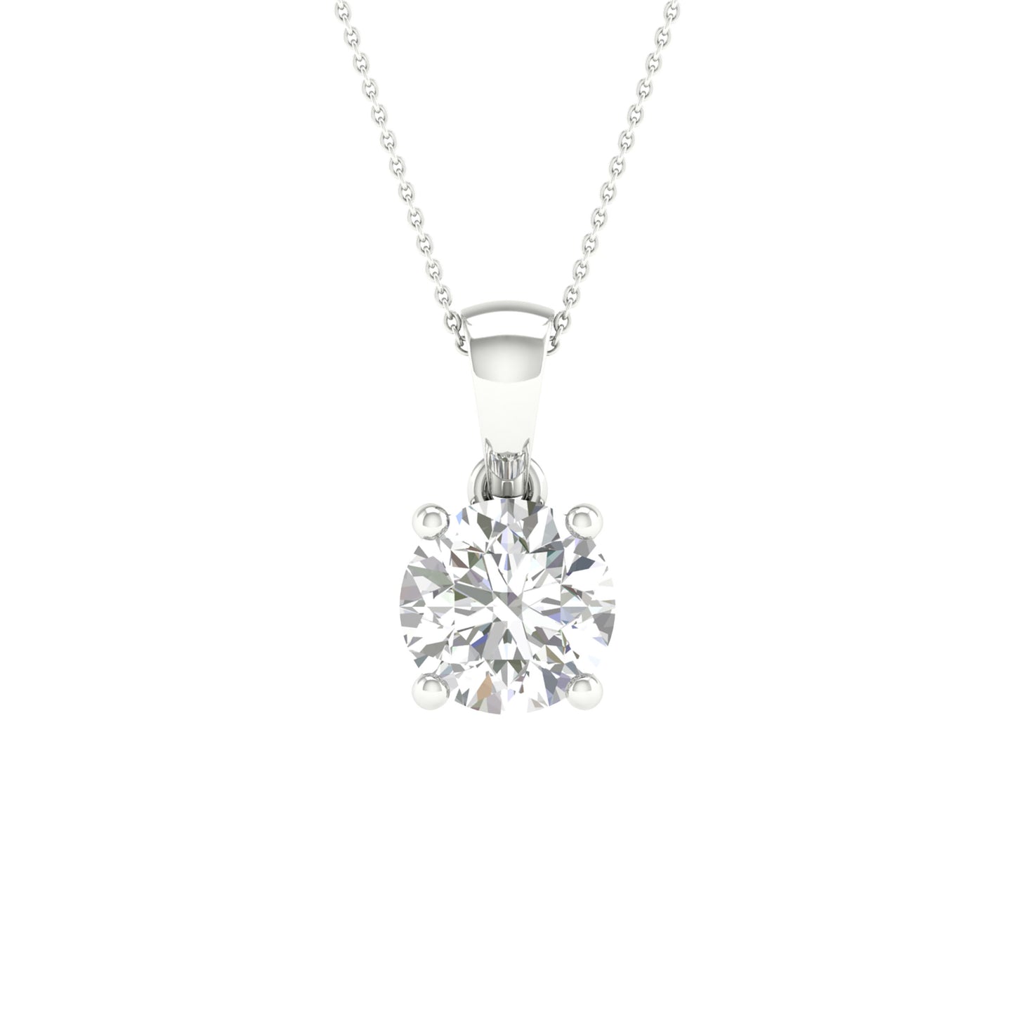 14K 0.50CT Certified Lab-Grown Diamond Pendant (IGI Certified)
