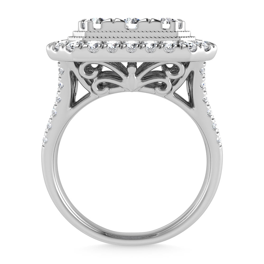 14K White Gold Diamond 2 3/4 Ct.Tw. Engagement Ring