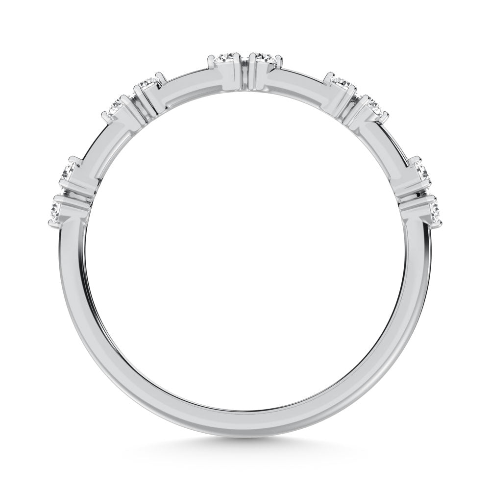 14K White Gold Diamond 1/6 Ct.Tw. Stackable Band
