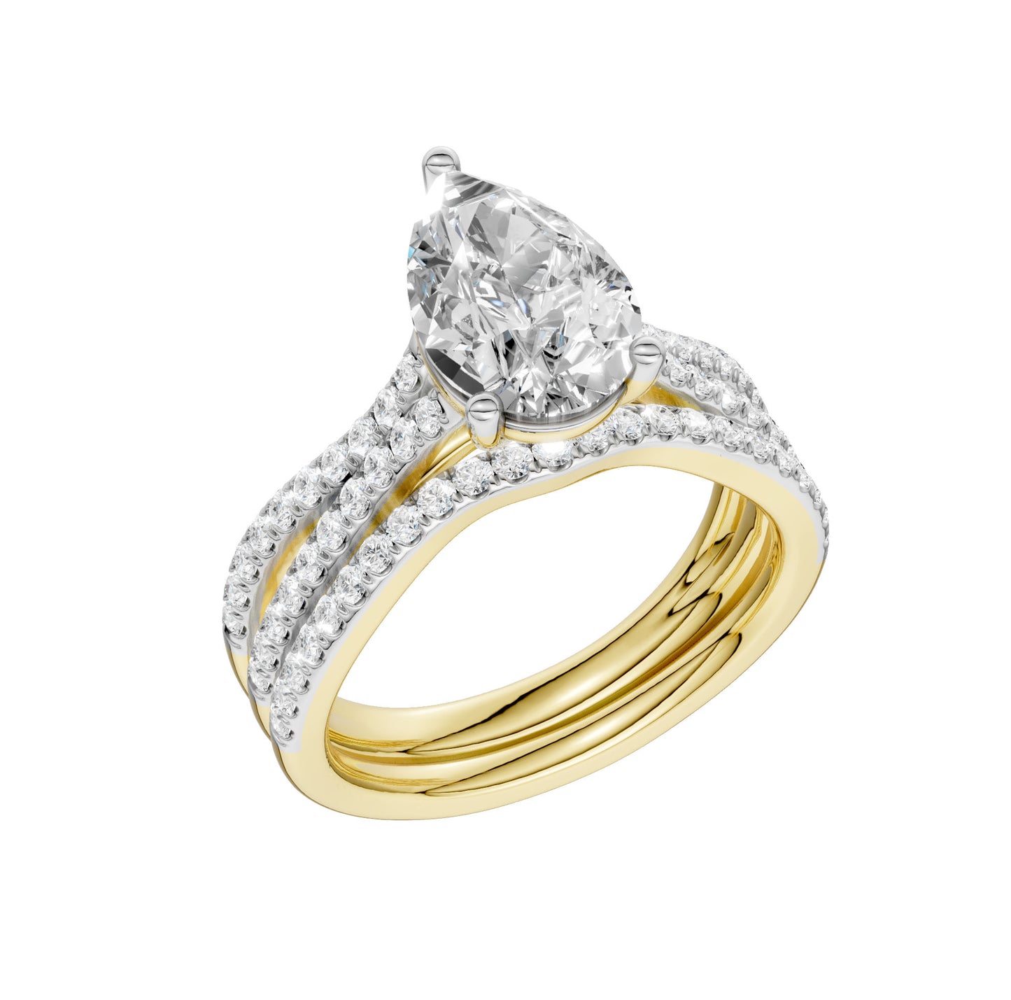 14K 2.40CT Lab Grown Diamond Bridal Set