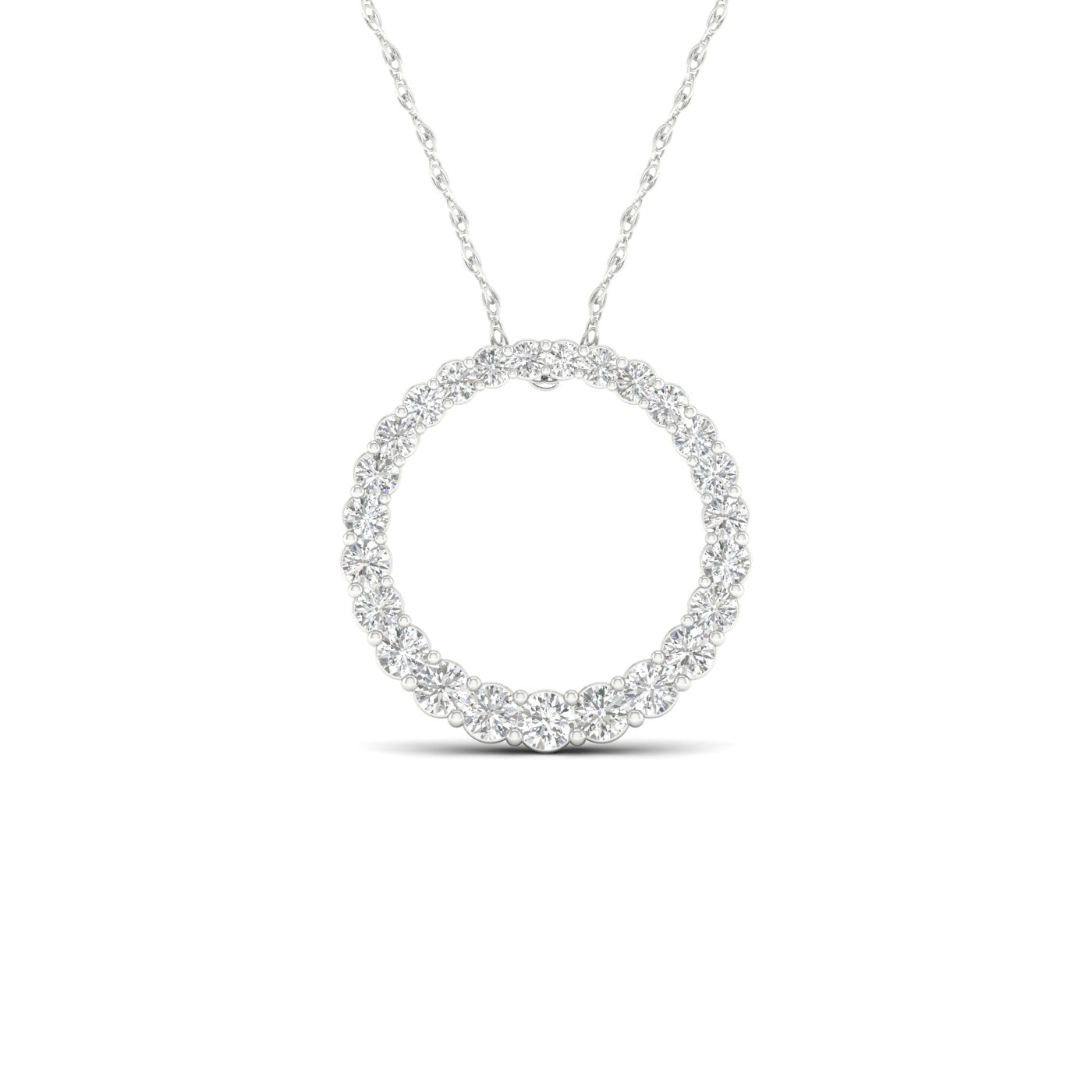 14K 1.00CT Lab Diamond Pendant
