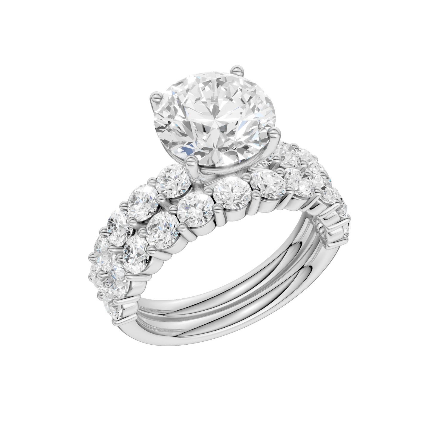 14K 6.00CT Certified Lab Grown Diamond Bridal Set