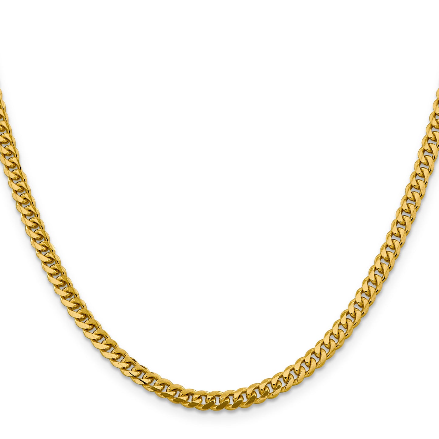 14k 4.25mm Solid Miami Cuban Chain
