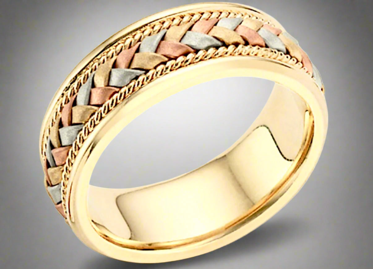 $849 Men’s 14k Tri Gold 7mm Band Reg (Reg $2200)