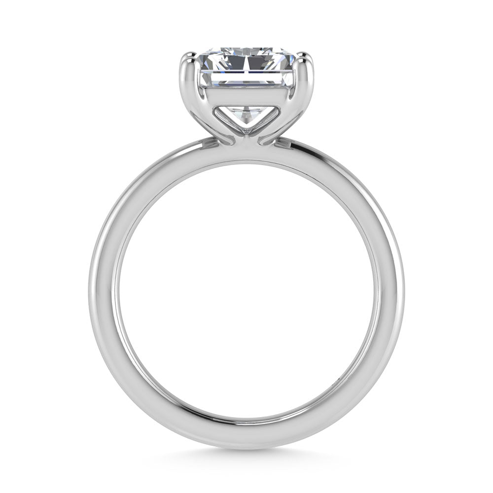 14K White Gold Lab Grown Diamond 5 ct.tw. IGI Certified Radiant Shape Solitaire Engagement Ring