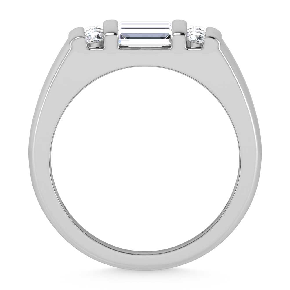 14K White Gold Lab Grown Diamond 2 Ct.Tw. Mens Ring
