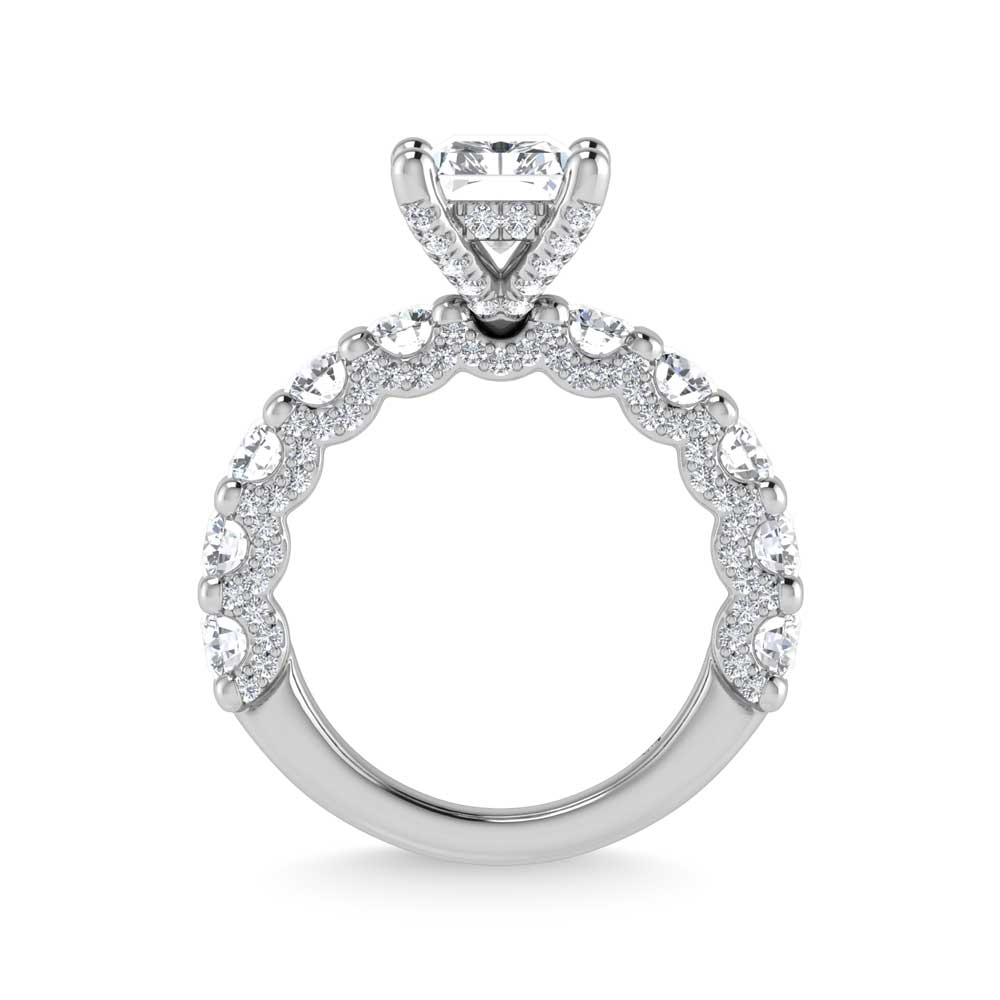 14K White Gold Lab Grown Diamond 5 3/8 Ct.Tw. Victoria Engagement Ring