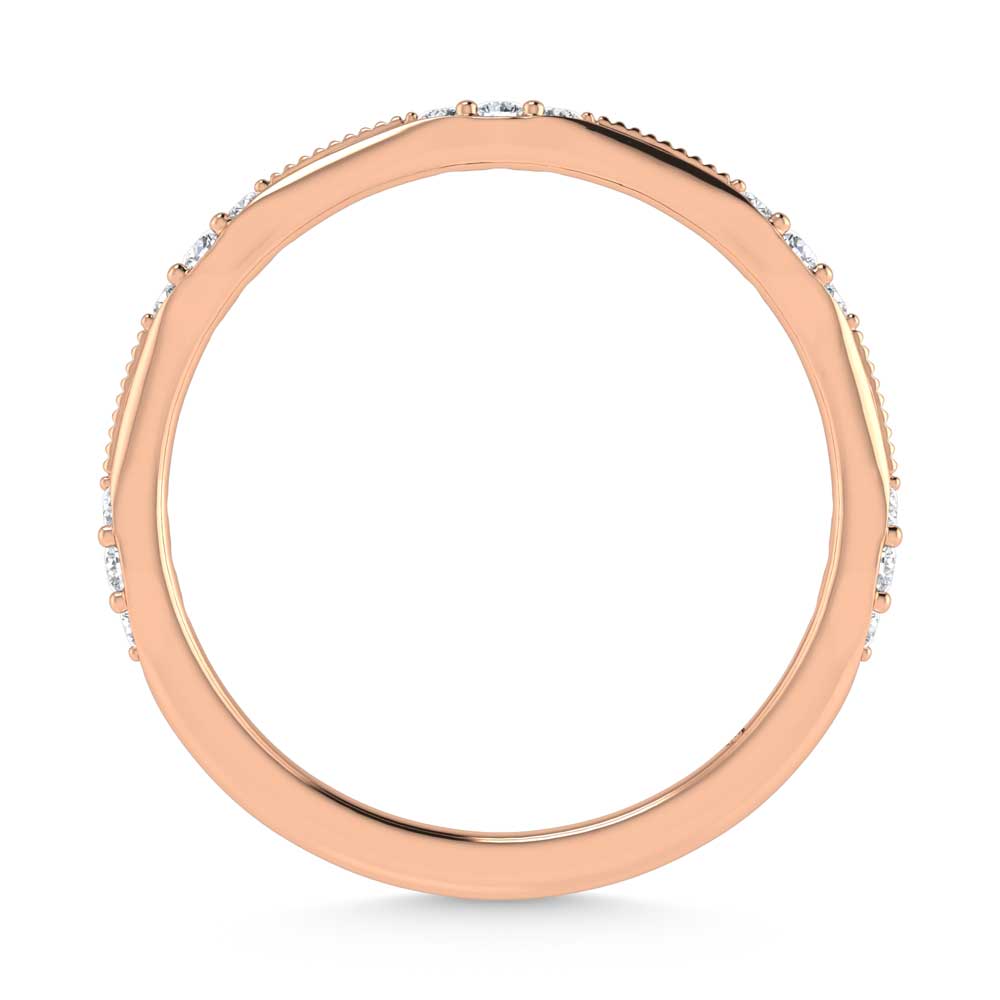 14K Rose Gold Lab Grown Diamond 1/6 Ct.Tw. Band