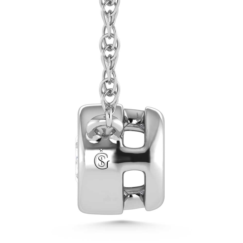 14K White Gold Lab Grown Diamond 1/2 Ct.Tw. Pear Shape Solitaire Necklace - 16 inches