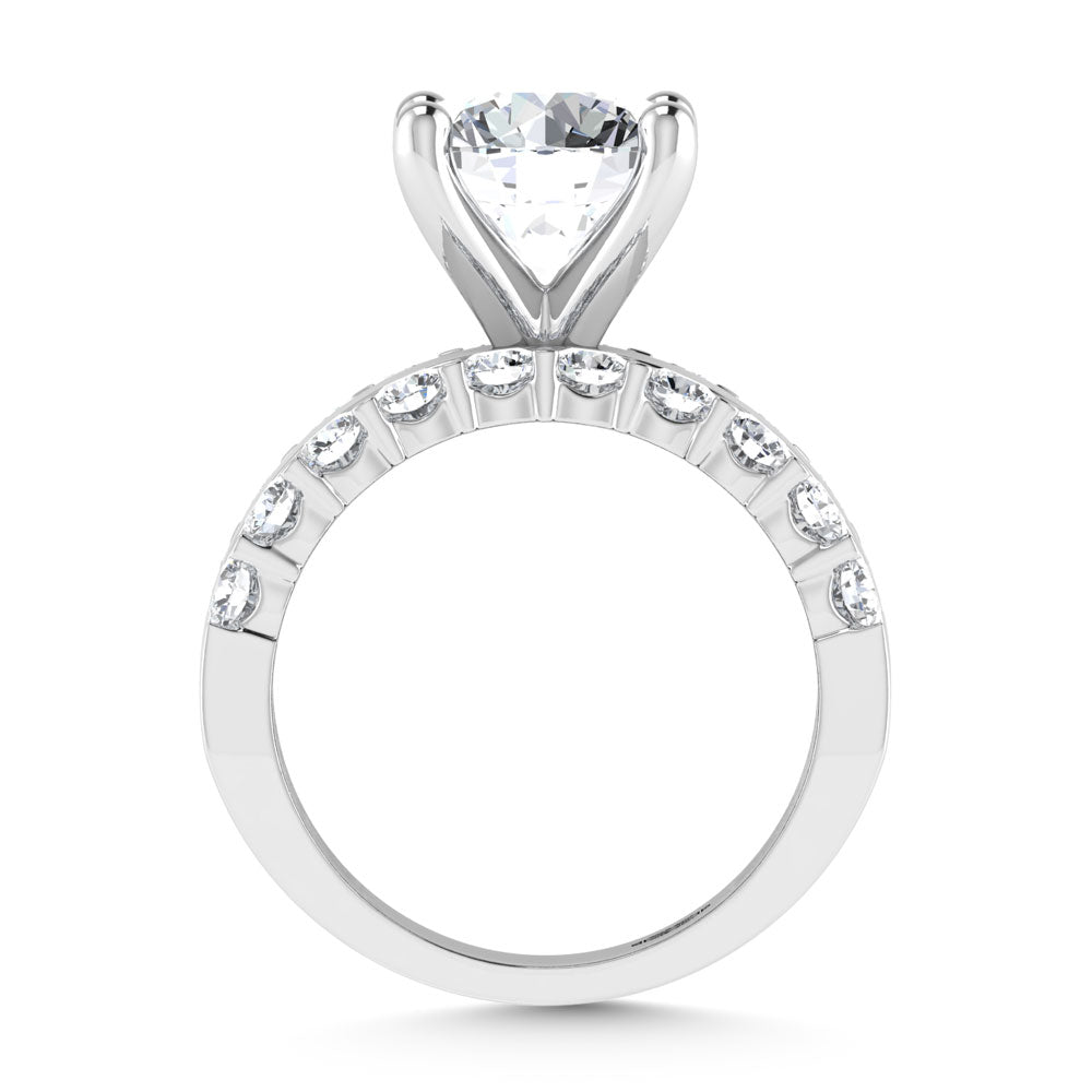 14K White Gold 4 1/2 Ct.Tw. Labgrown Diamond Round Shape Engagement Ring (IGI CERTIFIED CENTER)