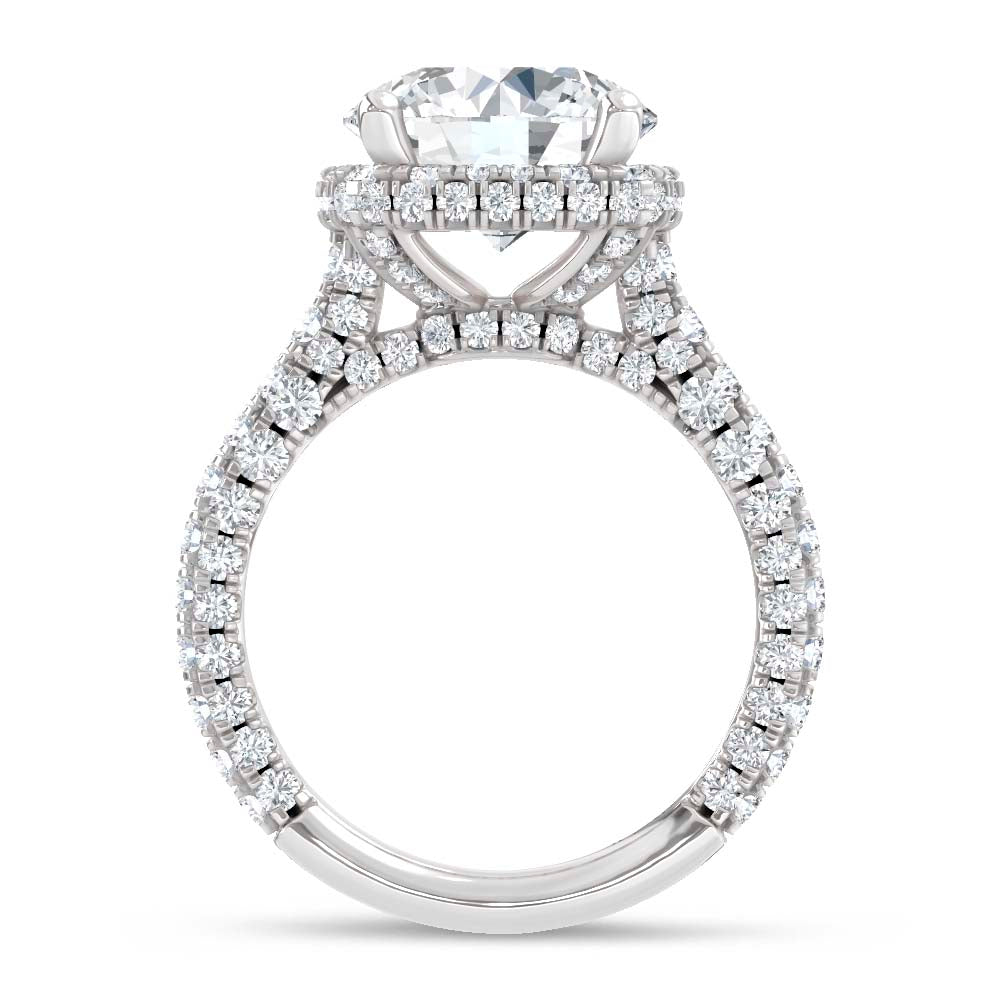 14K White Gold Lab Grown Diamond 5 7/8 Ct.Tw. Engagement Ring