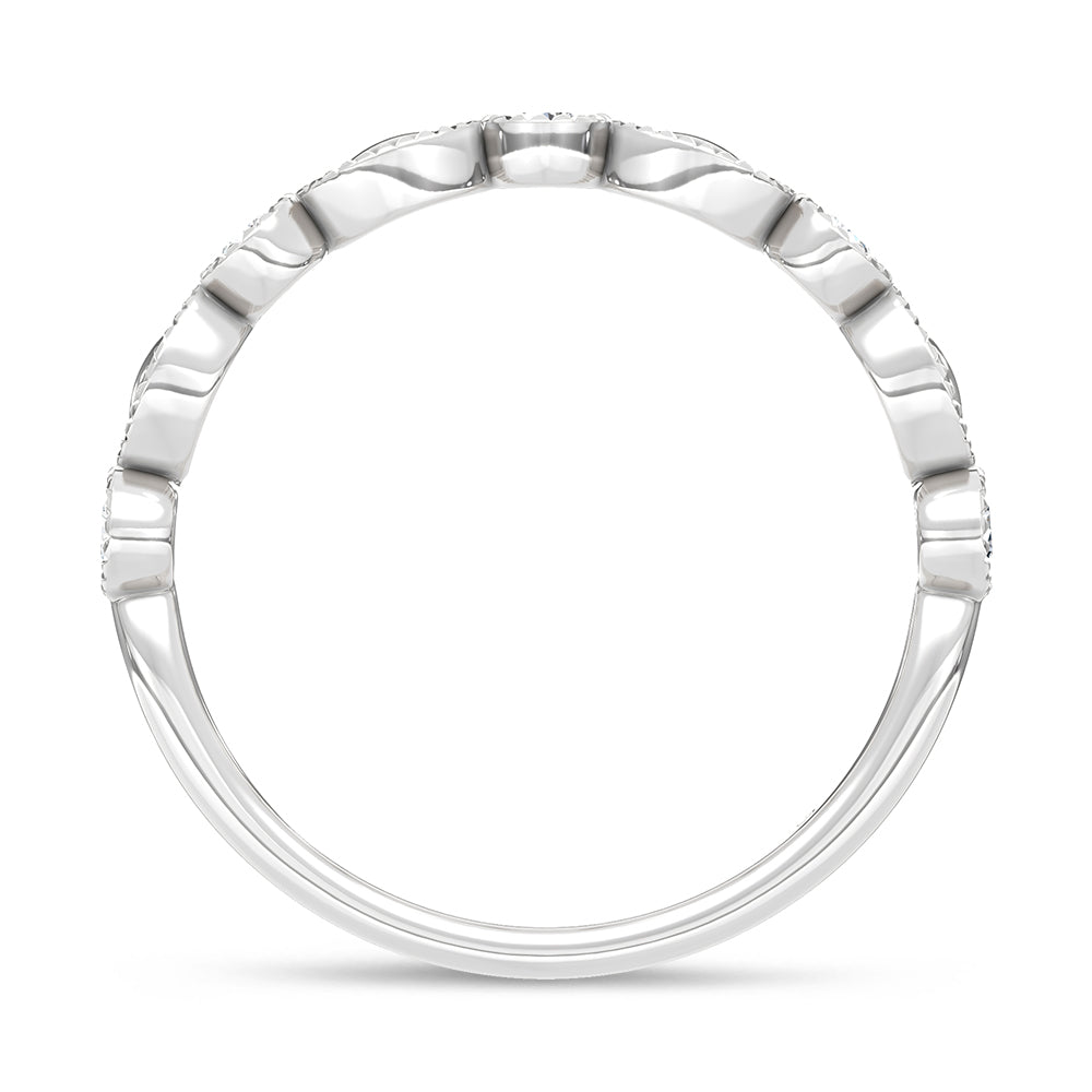 14K White Gold 1/5 Ct.Tw. Labgrown Diamond Stackable Band