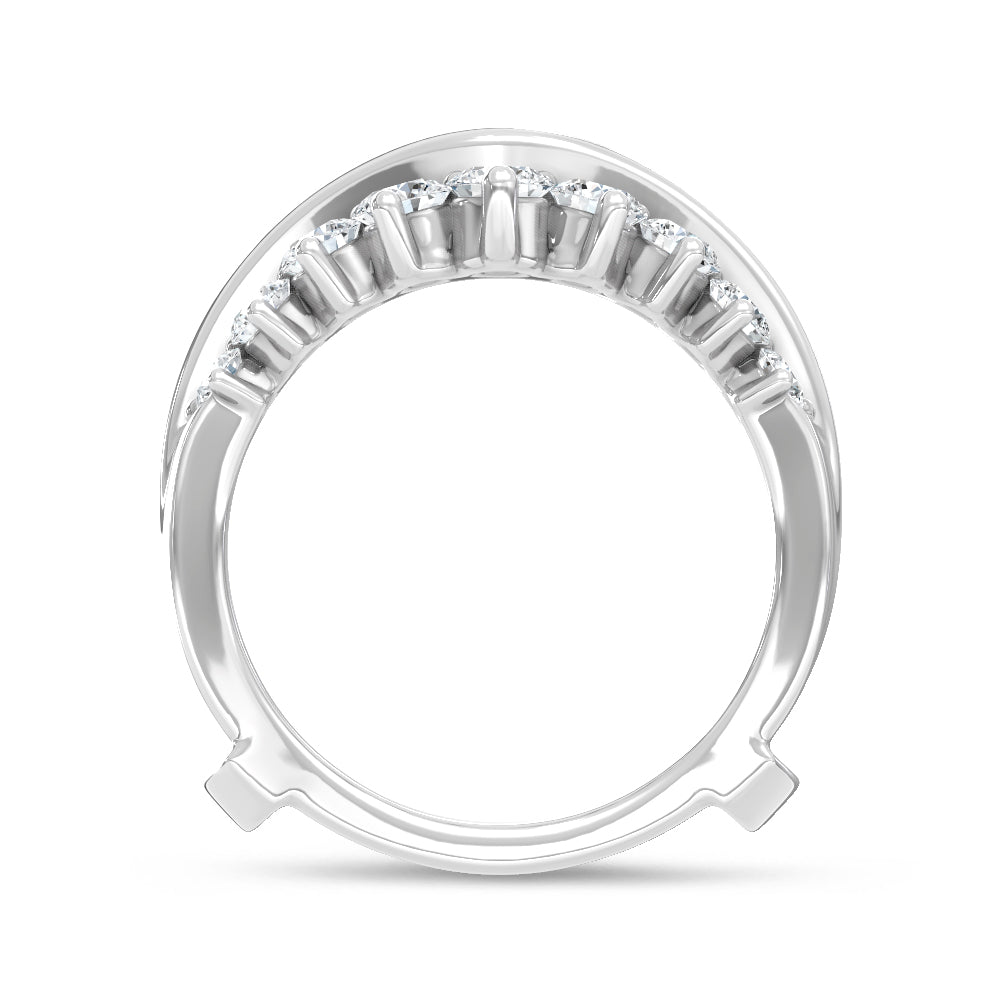 14K White Gold Lab Grown Diamond 1 1/2 Ct.Tw. Guard Ring