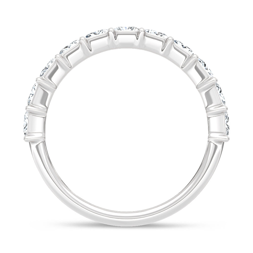 14K White Gold Lab Grown Diamond 4 Ct.Tw. Princess Band