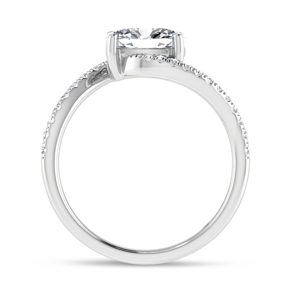 14K White Gold 1 1/6 Ct.Tw. Labgrown Diamond Fashion Ring