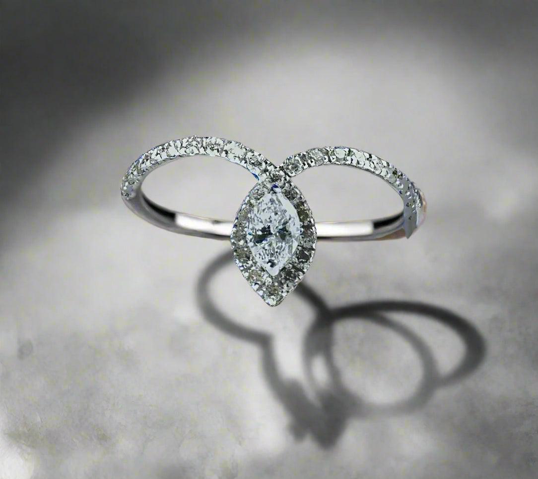 Modern Marquise Diamond Ring