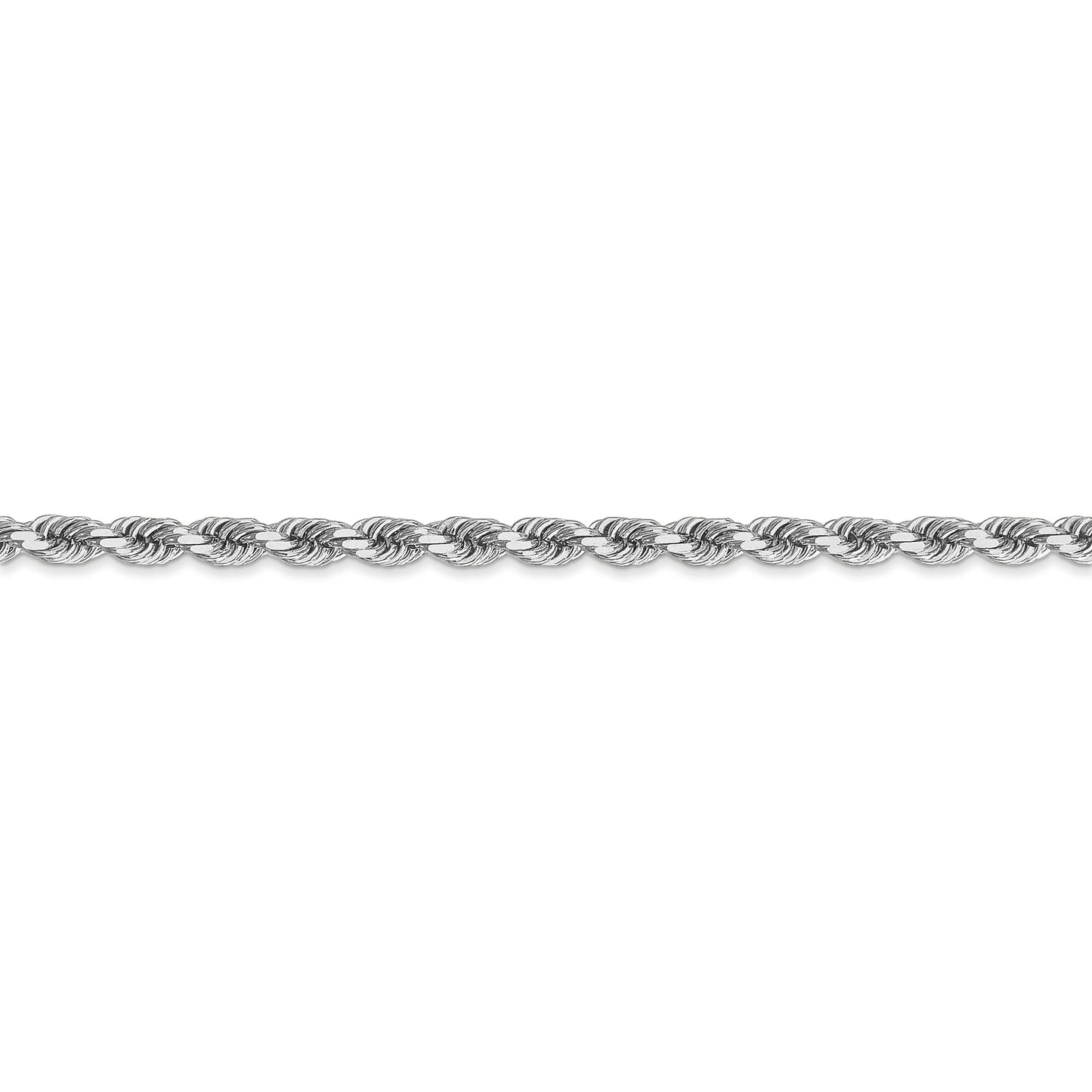 14k White Gold 3.5mm D/C Rope with Lobster Clasp Chain