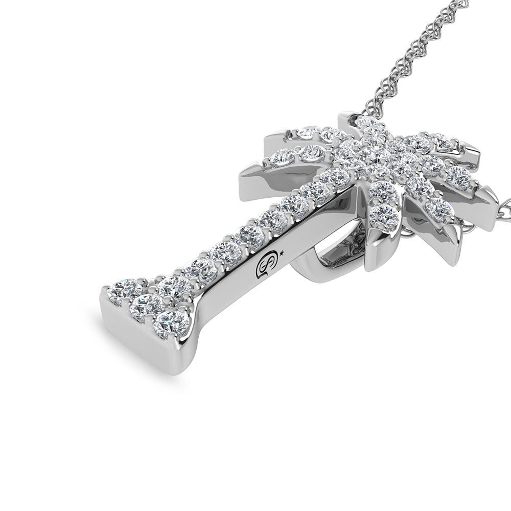 14K White Gold 1/5 Ct.Tw. Diamond Slide Pendant