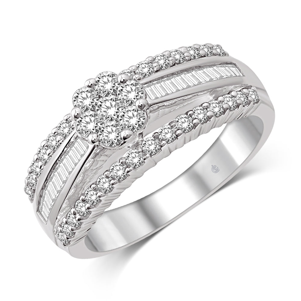 14K White Gold 2 Ct.Tw. Diamond Engagement Ring