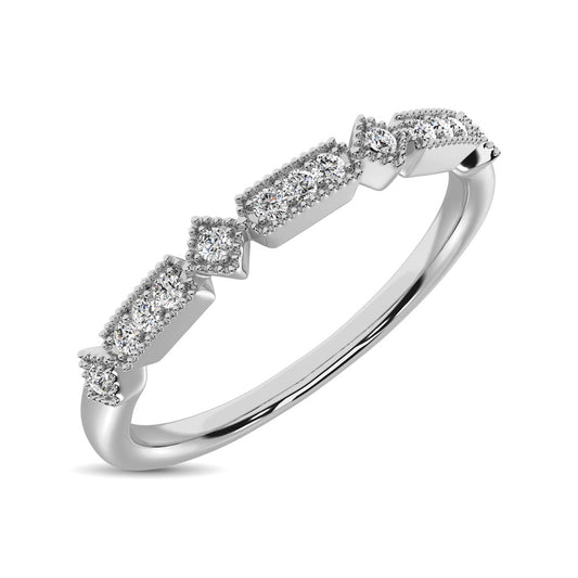 14K White Gold 1/20 Ct.Tw. Diamond Stackable Band