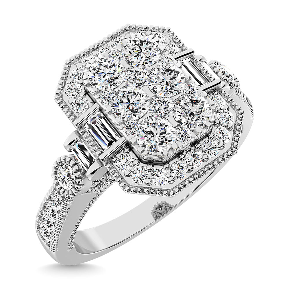 Diamond 7/8. Ct.Tw. Engagement Ring in 14K White Gold