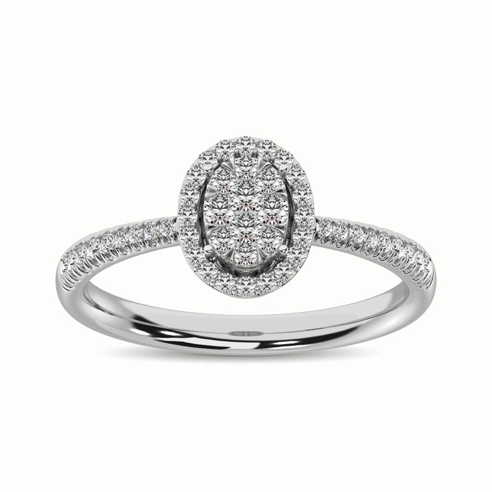 14K White Gold 3/8 Ct.Tw. Diamond Fashion Ring
