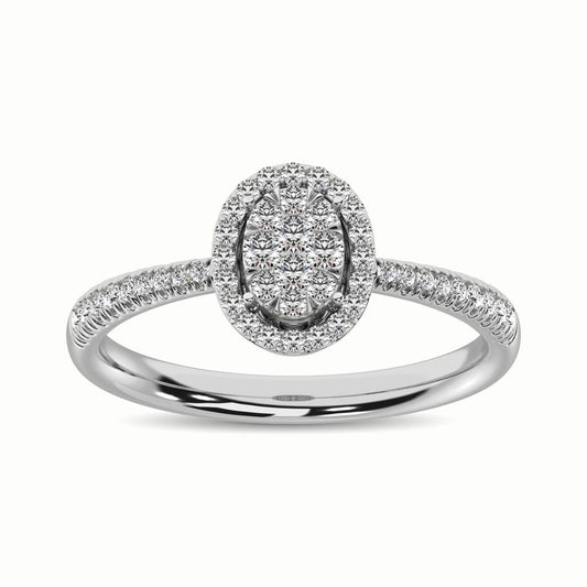 14K White Gold 3/8 Ct.Tw. Diamond Fashion Ring