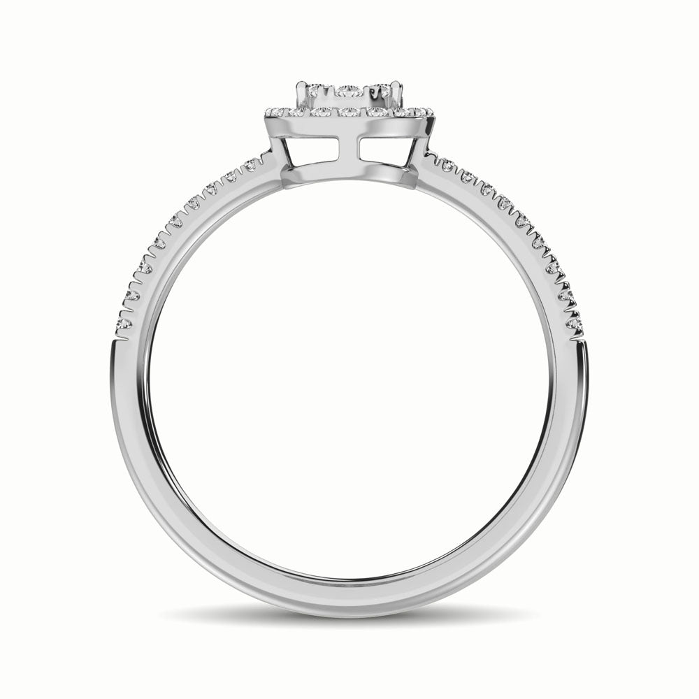 14K White Gold 3/8 Ct.Tw. Diamond Fashion Ring
