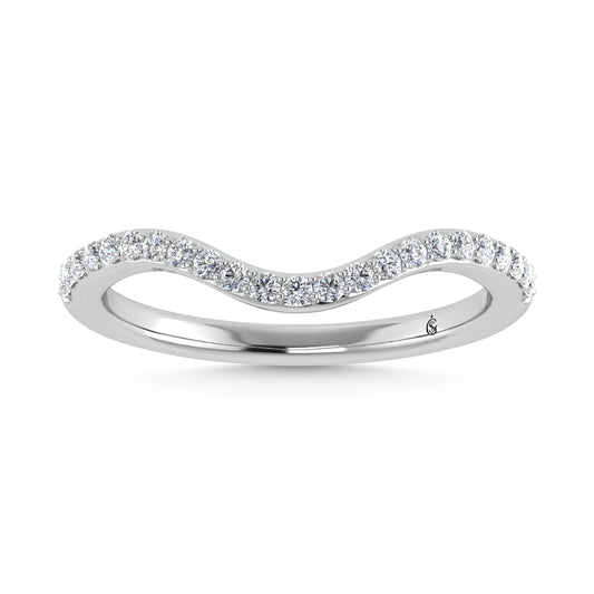 14K White Gold 1/6 Ct.Tw. Diamond Fashion Band
