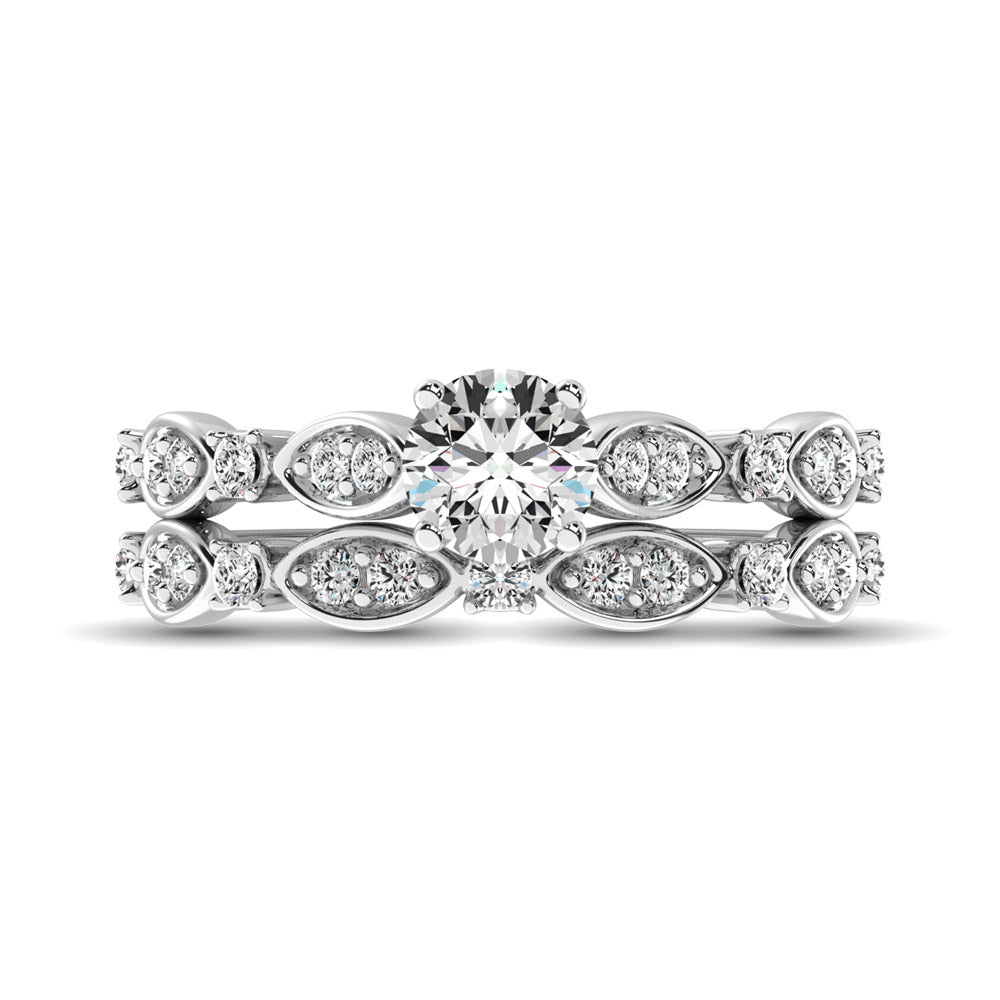 Diamond 1/2 Ct.tw Bridal Ring in 14K White Gold