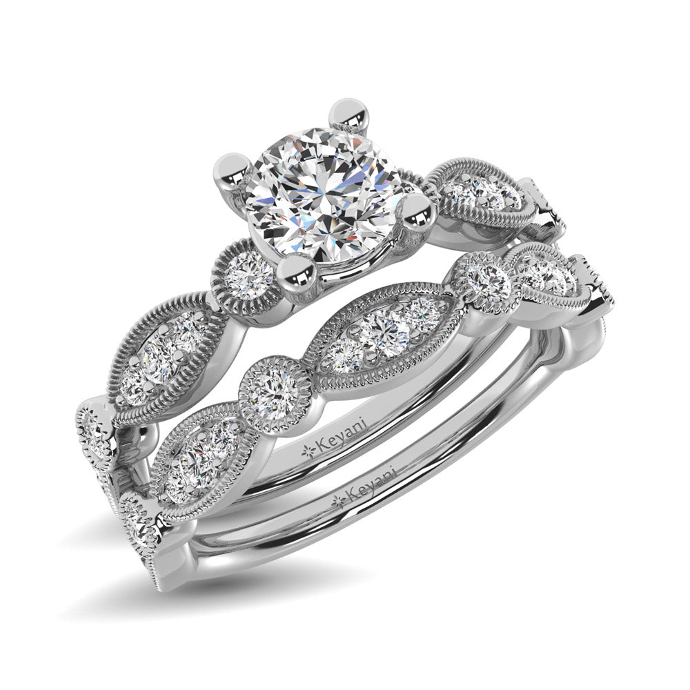 Diamond 1/2 Ct.tw Bridal Ring in 14K White Gold