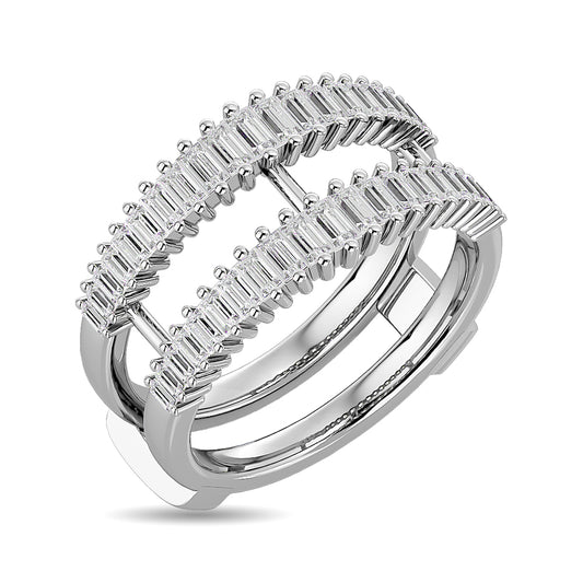 Diamond Guard Ring 5/8 Ct.tw in 14K White Gold