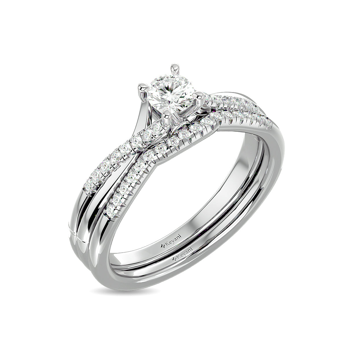 Diamond 1/2 Ct.tw Bridal Ring in 14K White Gold