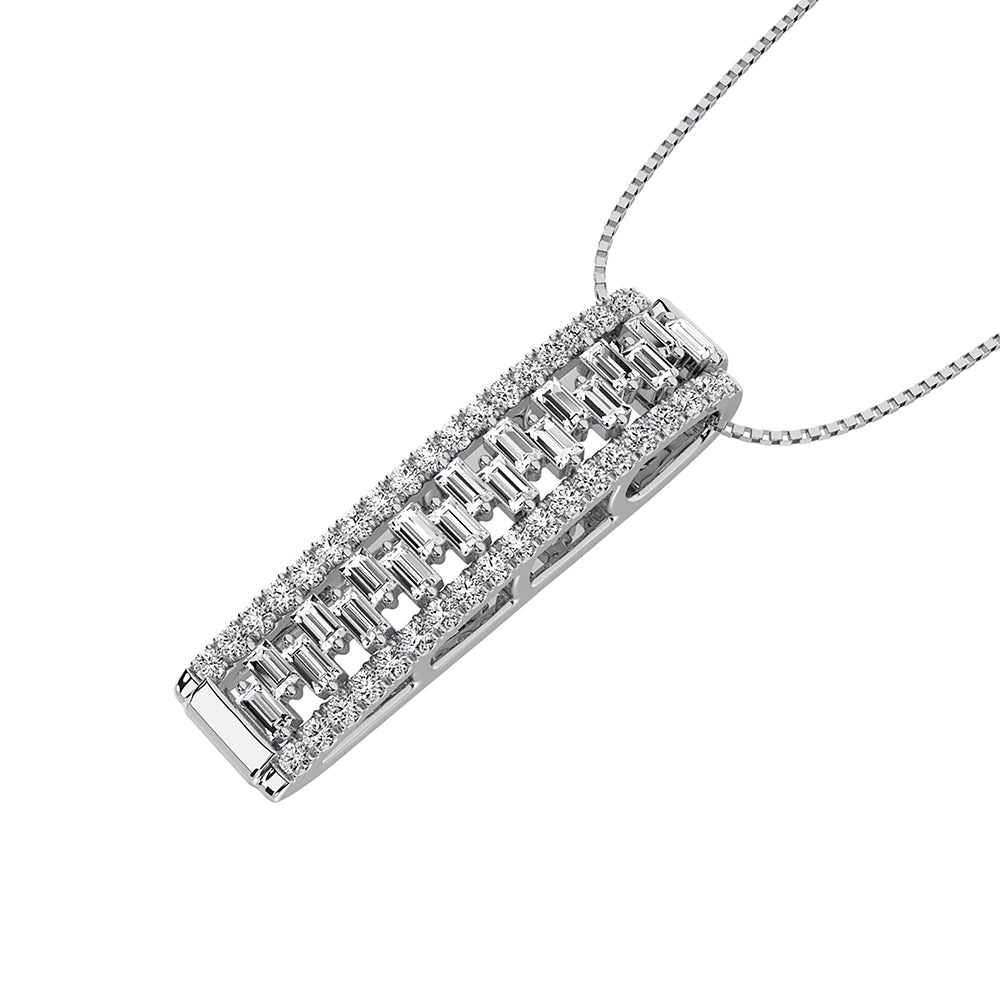 Diamond 1/4 Ct.Tw. Slide Pendant in 14K White Gold