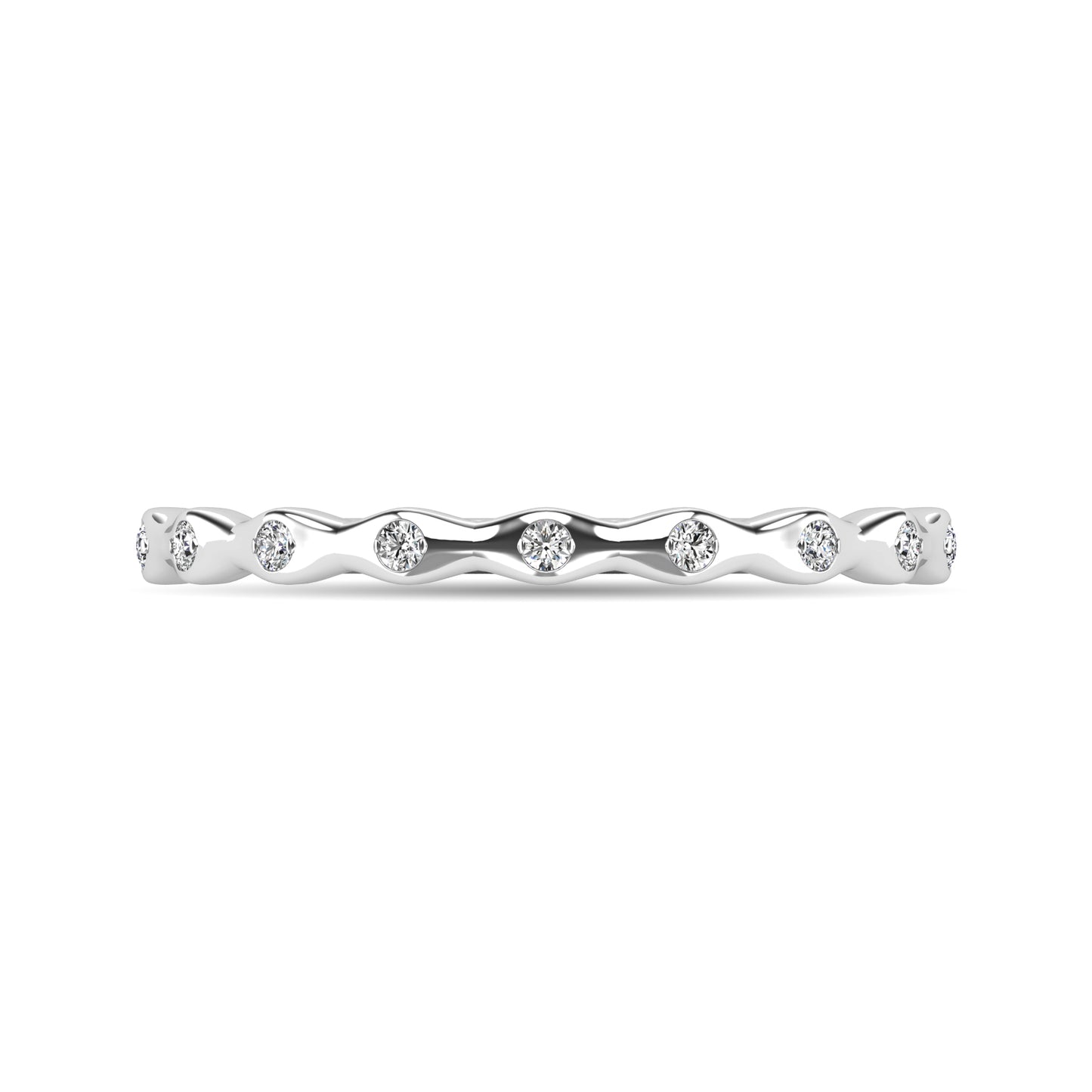 Diamond 1/10 Ct.tw Stackable Ring in 14K White Gold