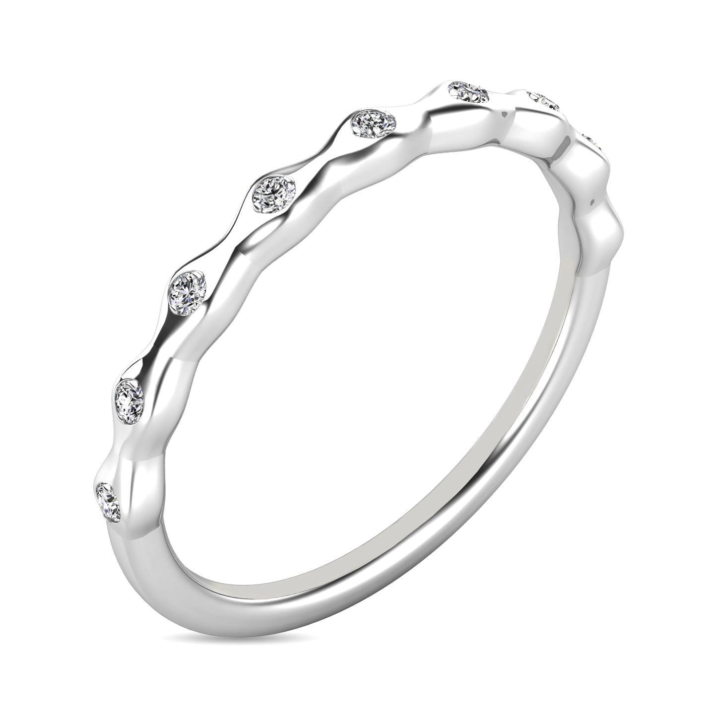 Diamond 1/10 Ct.tw Stackable Ring in 14K White Gold