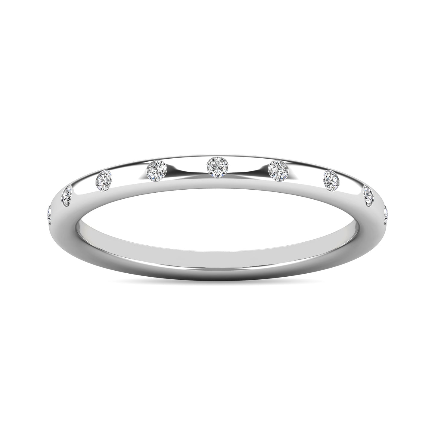 Diamond 1/10 Ct.tw Stackable Ring in 14K White Gold