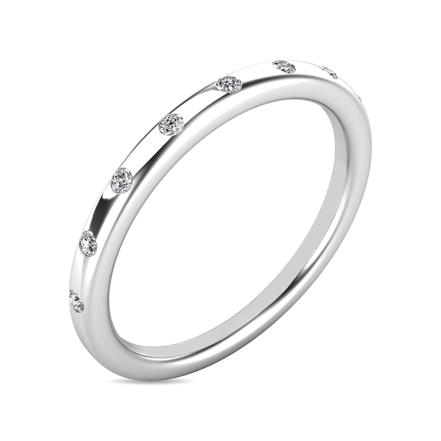 Diamond 1/10 Ct.tw Stackable Ring in 14K White Gold