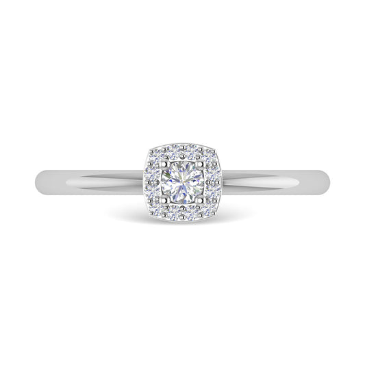 Diamond 1/6 Ct.Tw. Round Cut Promise Ring in 14K White Gold