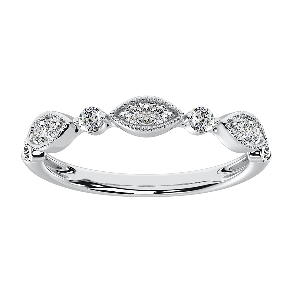 14K White Gold 1/3 Ct.Tw. Diamond Stackable Band
