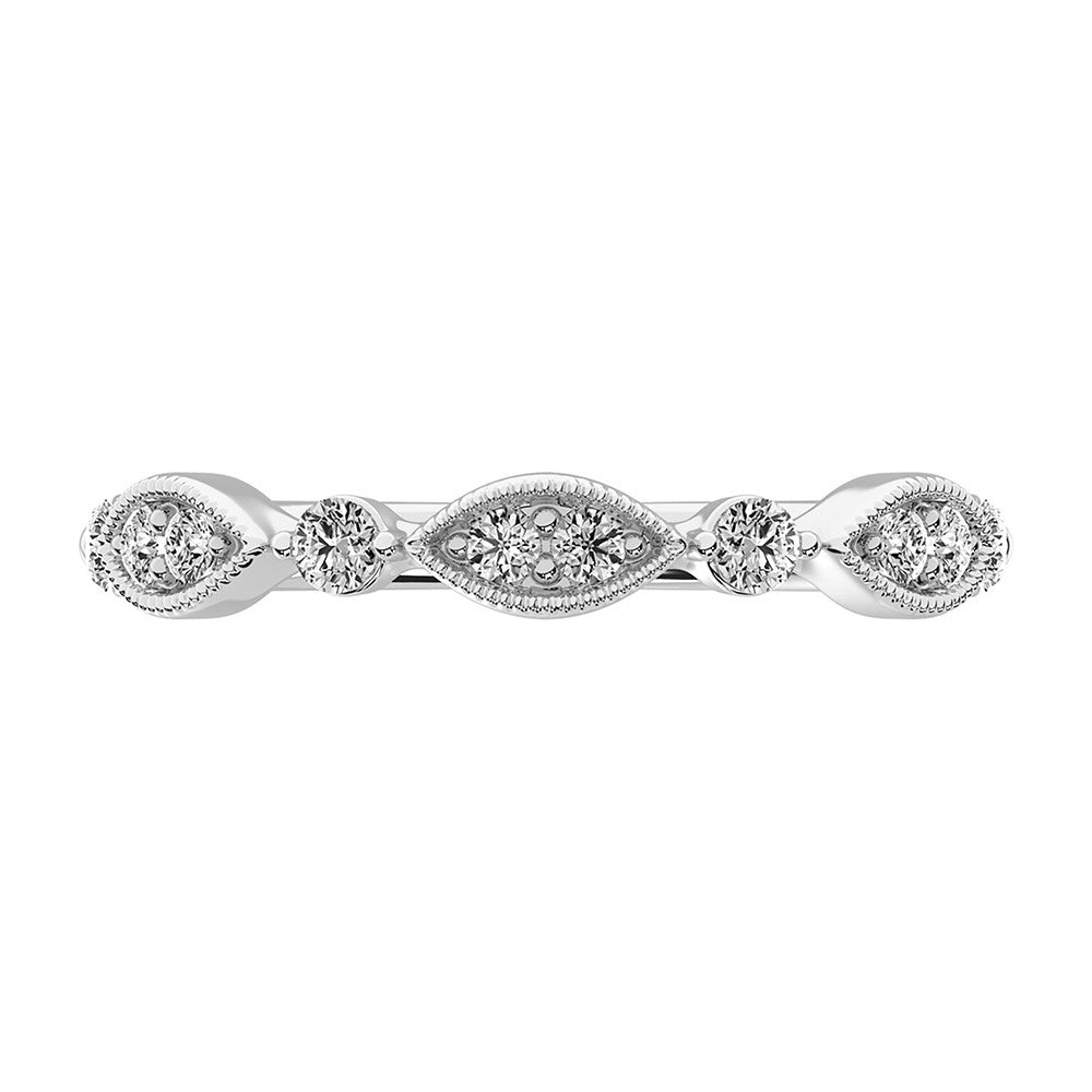 14K White Gold 1/3 Ct.Tw. Diamond Stackable Band