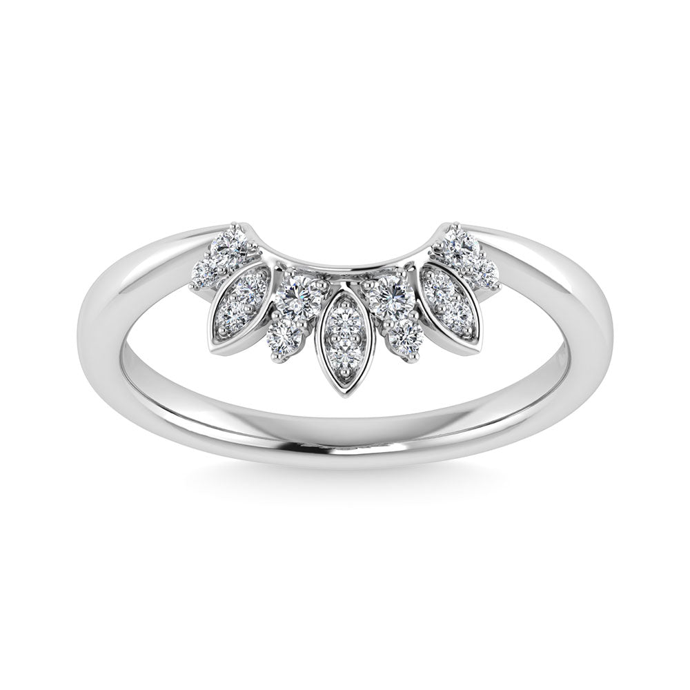 Diamond 1/8 Ct.Tw. Curve Band in 14K White Gold